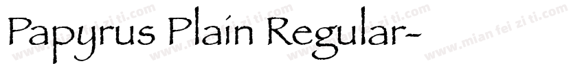 Papyrus Plain Regular字体转换